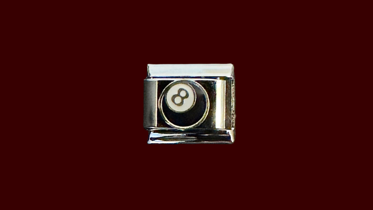8 Ball Pool Italian Charm – Silver Base