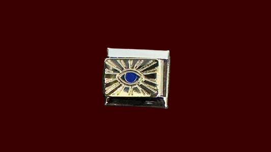 Sunburst Italian Charm – Silver Base