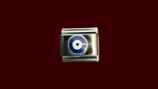 Evil Eye Protection Italian Charm – Silver Base