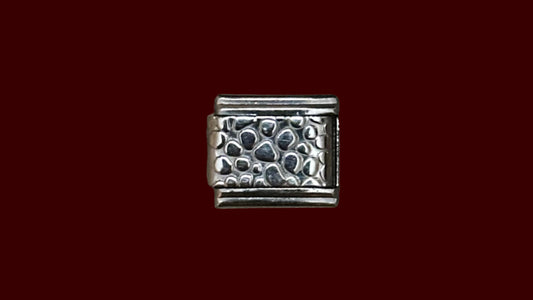 Silver Camouflage Italian Charm – Silver Base