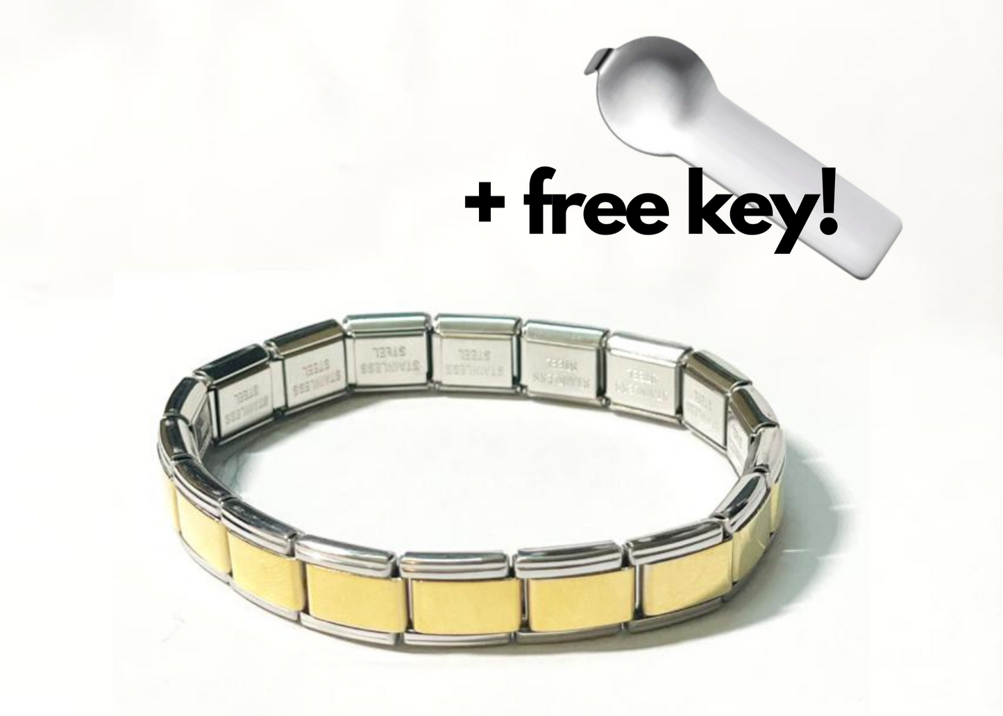 Silver gold Italian charm bracelet in Pakistan by zenaura